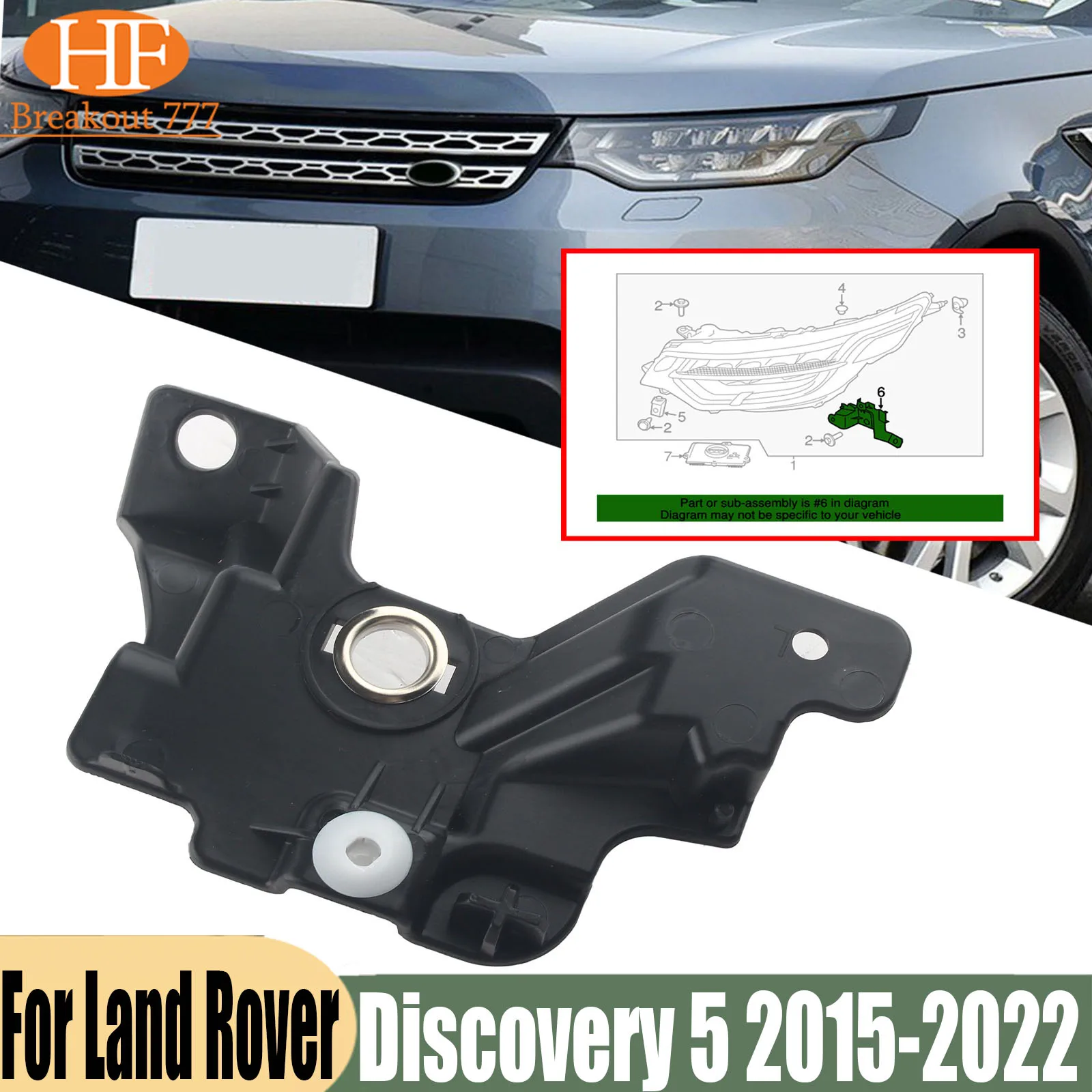 For Land Rover Discovery 5 2015-2022 Right Left Headlight Mounting Plate LR086097 LR086096
