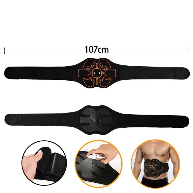 Abdominal Trainer Belt EMS Muscle Stimulator Vibration Electric Toning Belts Waist Belly Weight Loss Home Gym Fitness Equiment