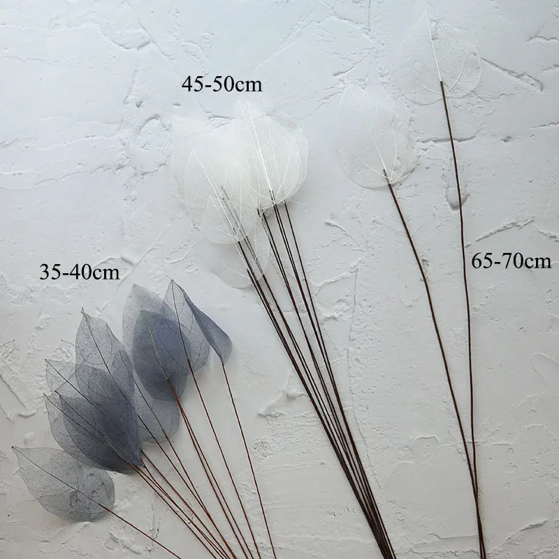 Heimdekoration, Lucency-Blätter, natürliche Blattader, unsterbliche künstliche Blumen, Hochzeit, Tischdekoration, Drahtstiel – Detail 3