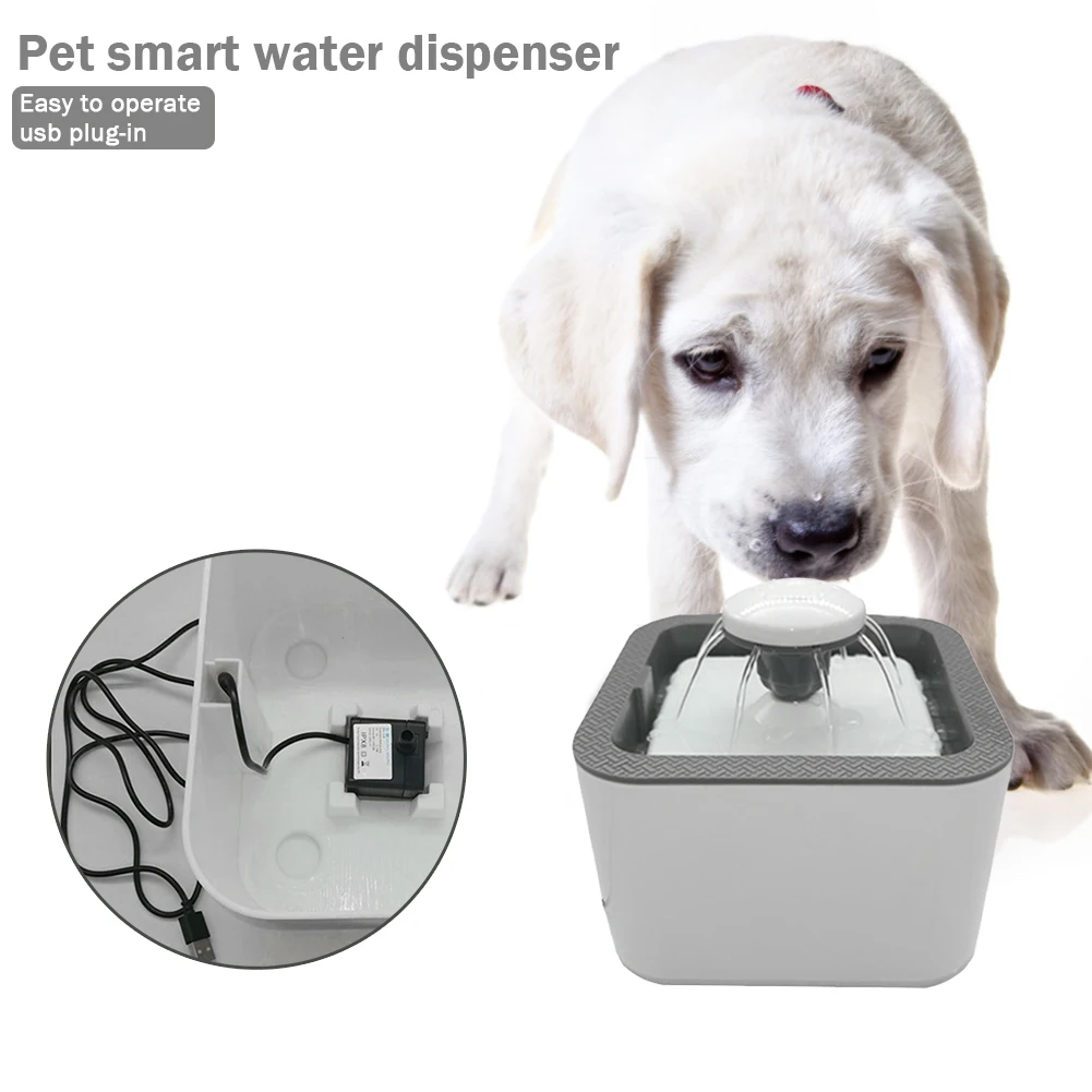 Dog Cat Water Fountain Feeder Automatic Recirculating Intelligent Drinking Dispenser Water Cycle Filter Pet Supplies