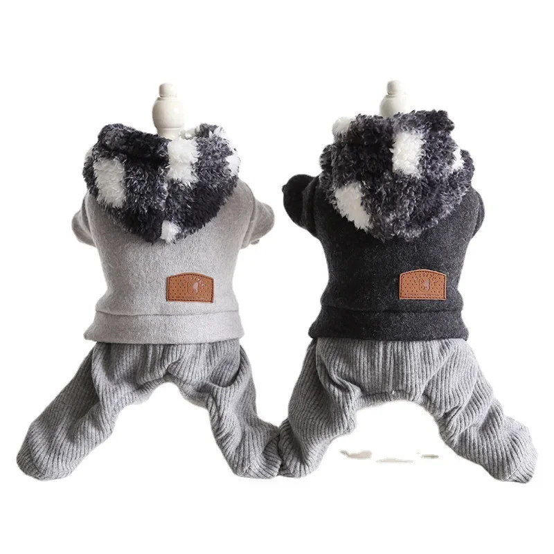 

Casual Wool Four-legged Clothes 2024 Autumn and Winter Cat Clothes Pet Clothes