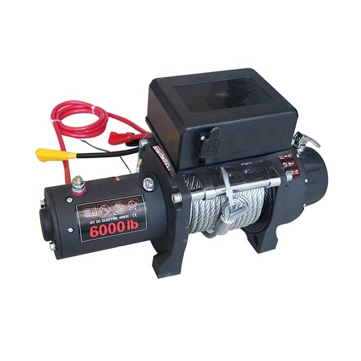 Manufacture 6000 lbs 12v mini capstan two  remotes  electric winch for car truck with high quality