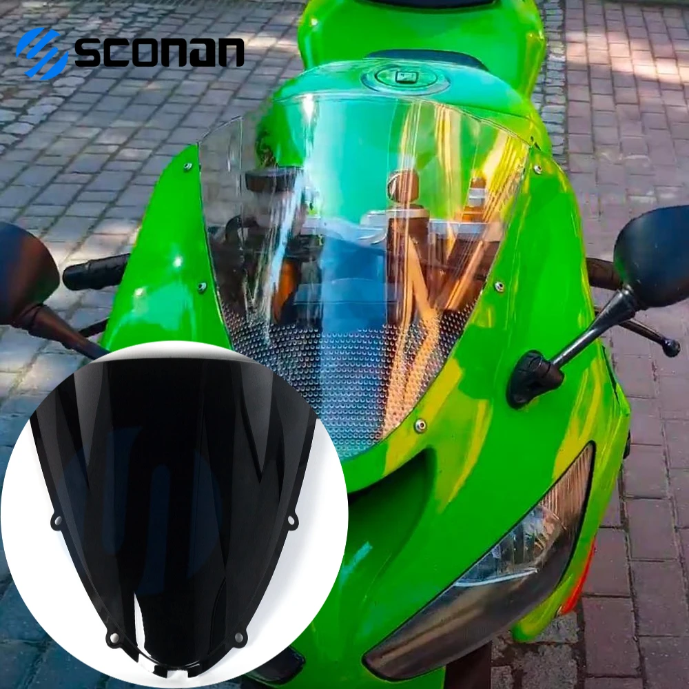 

Motorcycle Windshield Windscreen Double Bubble For ZX 6R ZX636 ZX6R ZX-6R 636 2005 2006 2007 2008 ZX-10R ZX10R 06 07