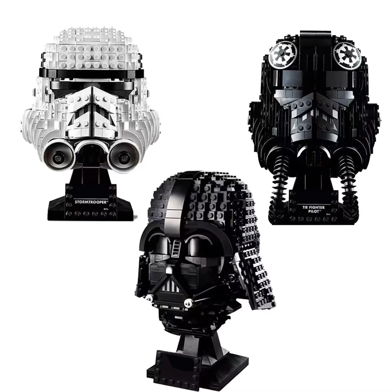 Wars Helmet Building Blocks 75276 75304 75274 Stormtrooper TIE Fighter Pilot,Dasveida Helmet Bust Toys Valentine's Day Gift