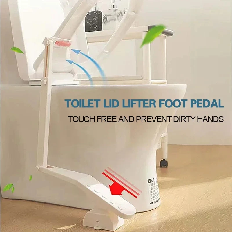 Universal Touchless Toilet Lid Lifter Anti-dirty Foot-operated Toilet Seat Lid Holder Opening Device Bathroom Accessories