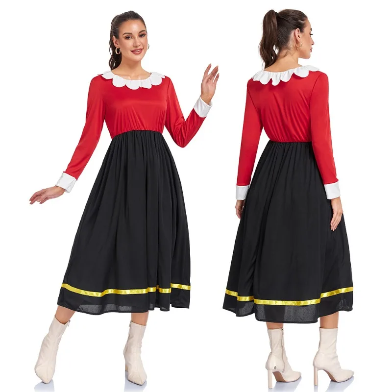 Disfraz de Popeye para Mujer y Hombre, Disfraz Clásico de Dibujos Animados de Popeye el Marinero con Sombrero, Disfraz Divertido para Halloween