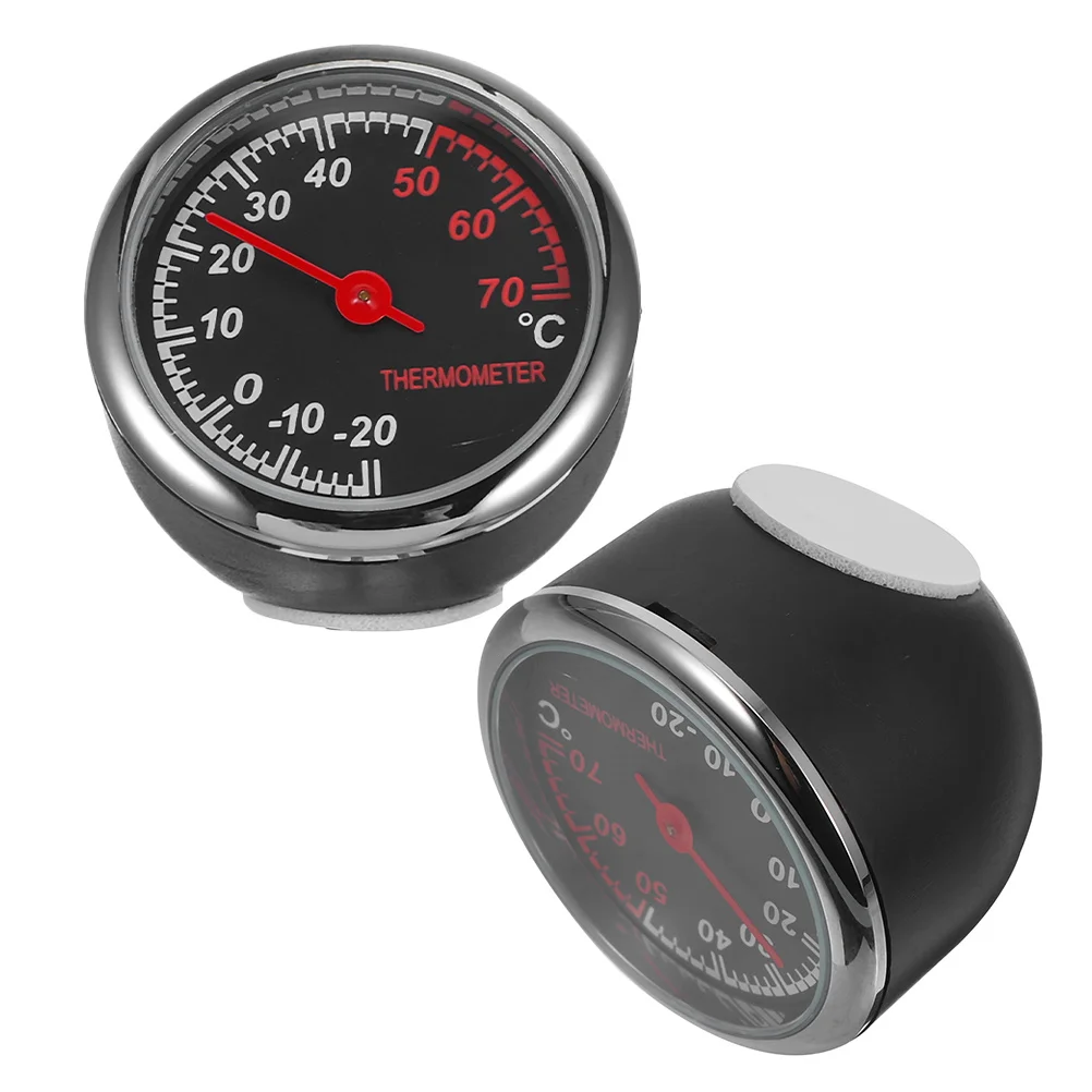 

2pcs Car Thermometer Automotive Temperature Gauge Clear Dual Display Compact For Interior Monitoring High-Accuracy Sensor