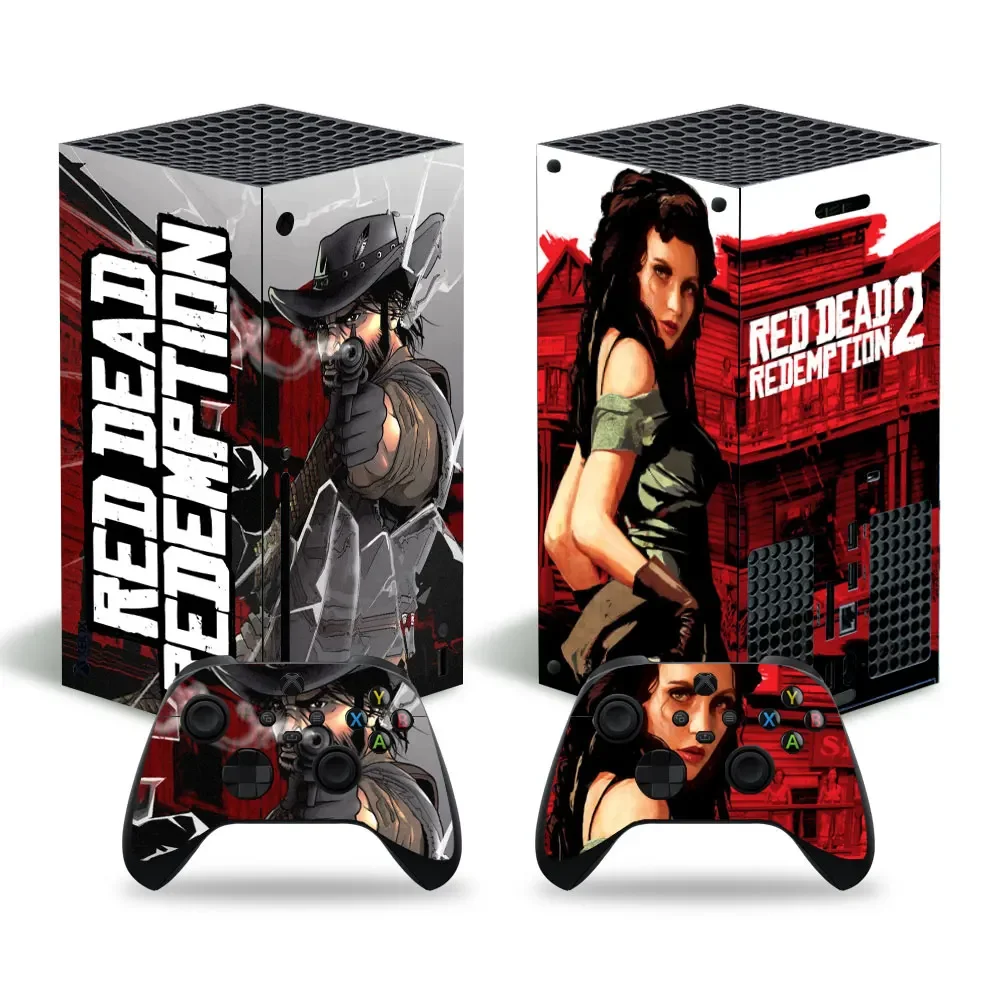 Red dead redemption 2 Skin Sticker Decal Cover for Xbox Series X Console and 2 Controllers Xbox Series X Skin Sticker Vinyl