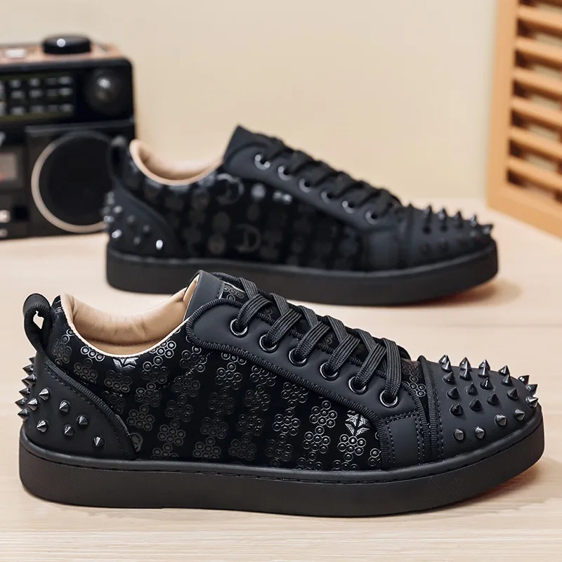 Zapatillas de deporte estilo harajuku para hombre, zapatos informales negros de diseñador de lujo para hombre, zapatos de skate para baile callejero, tenis negros para hombre