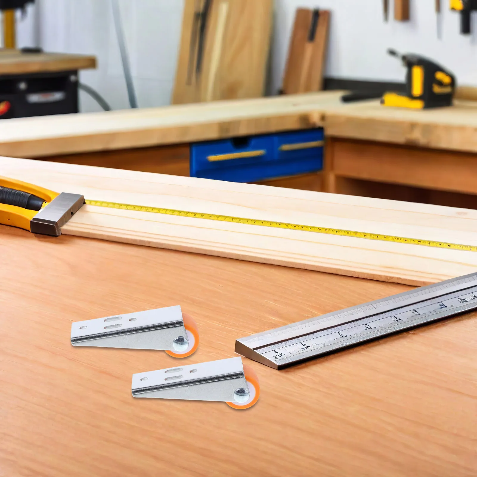 

2Pcs Wooden Door Sliding Pulley Heavy Duty Side Mounted Bottom Wheel Smooth Sliding Door Roller Hardware for Cabinet Closet