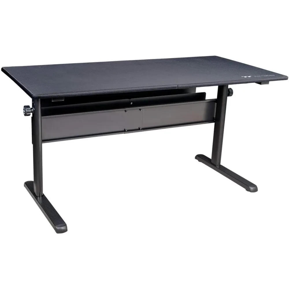 Level 20 Gt Battlestation Computer Gaming Desk, Adjustable Heights, Scratch Resistant Surface, Full-Sized Desk Mat, GD-LBS-B