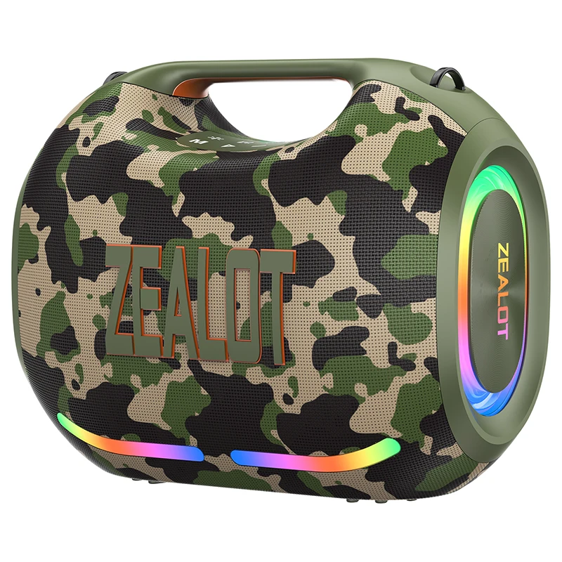 Zealot 120W ZE01 Draagbare Bluetooth Speaker Grote Vermogen Draadloze TWS Subwoofer Bluetooth Speaker Waterdicht Mobiele HIFI Kwaliteit