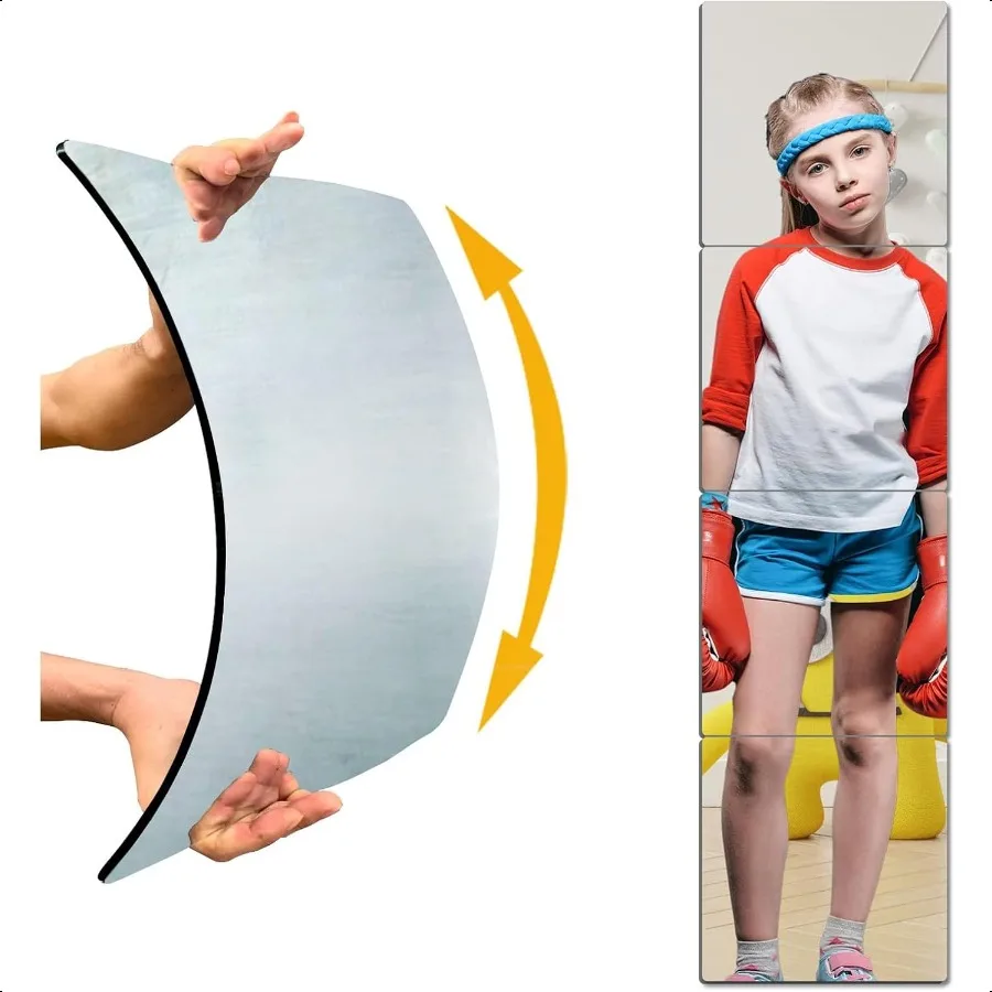

Unbreakable Mirror for Wall Full Body Mirror for 4Pack 10 x10 inch Shatterproof Plexiglass Long Mirrors Fores Bedroom Closet Pl
