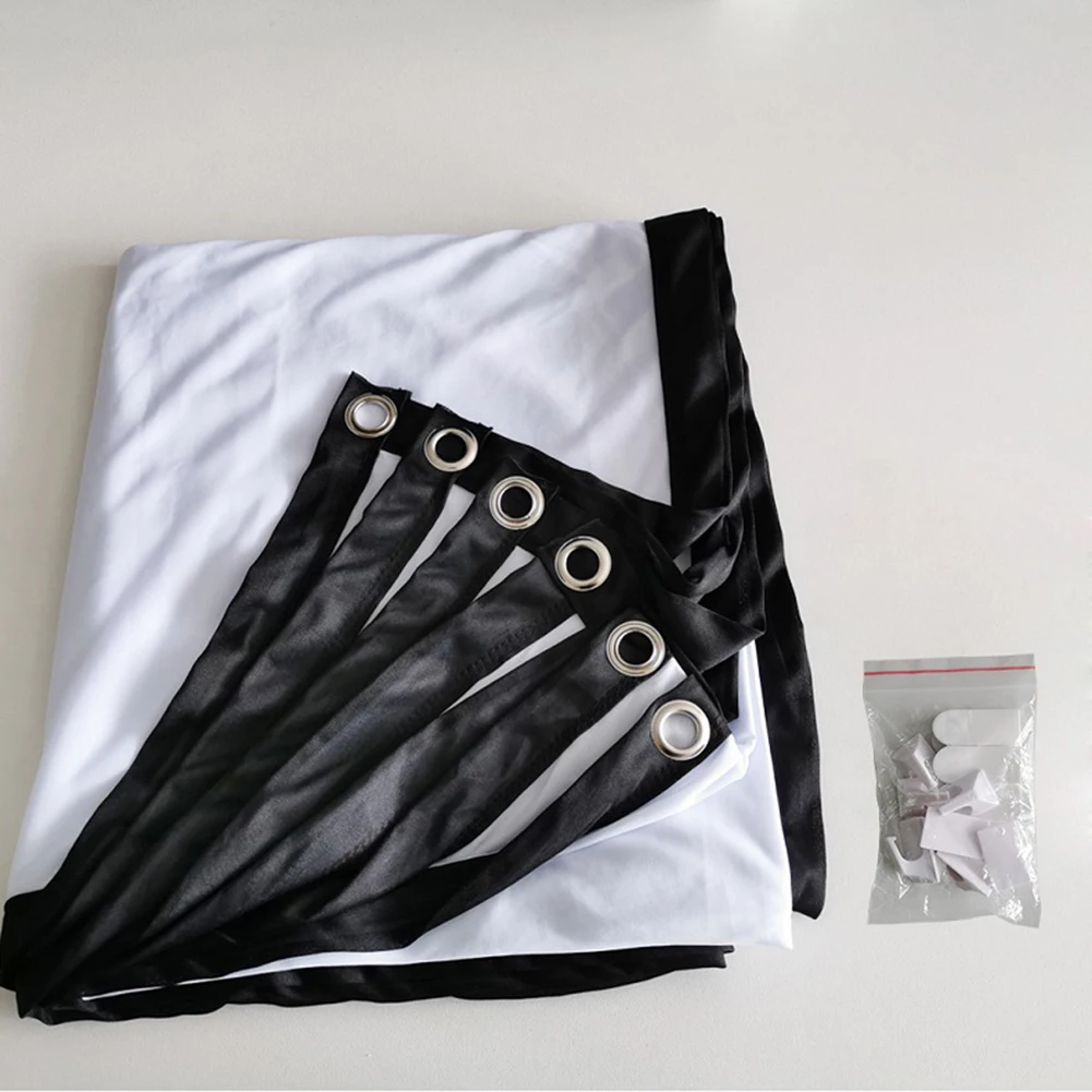 Portable 16:9 Simple Projector Curtain Set HD Display Screen Household Bedroom Decoration for Home Outdoor Office
