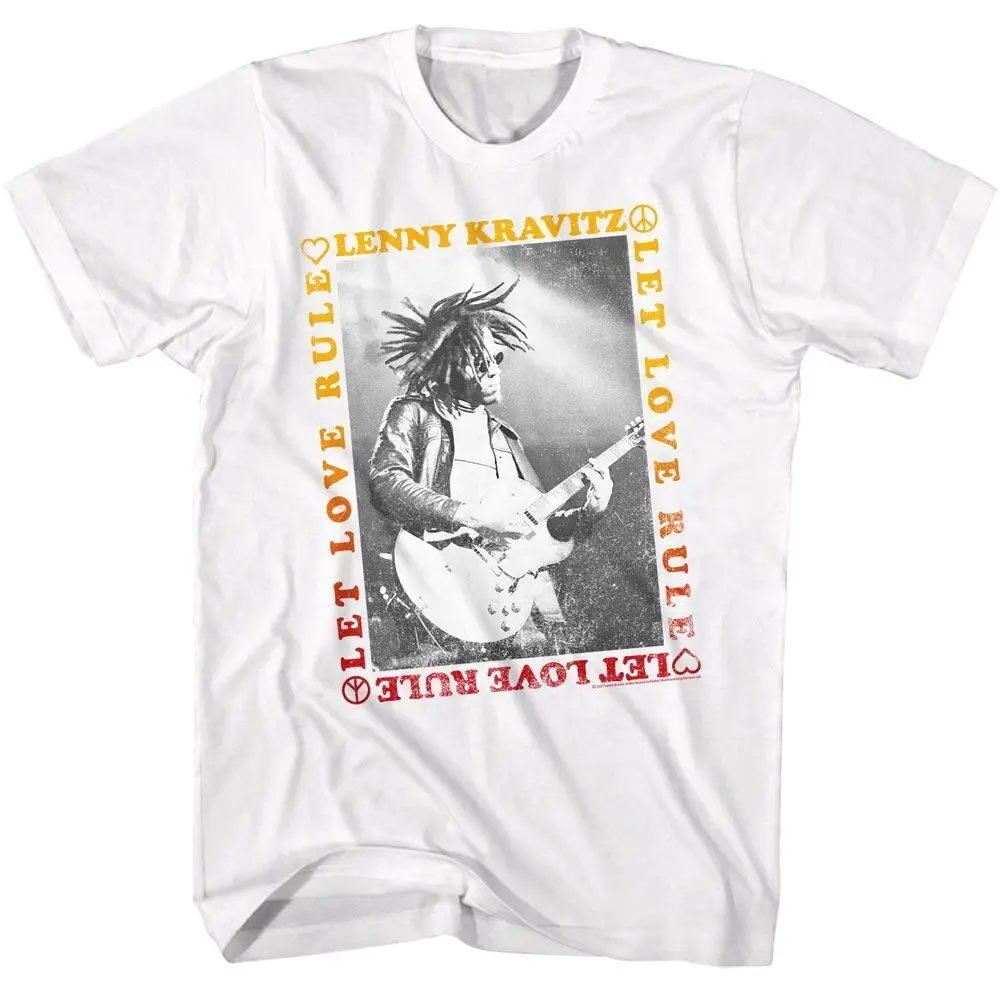 

Lenny Kravitz Let Love Rule Border White Music Shirt