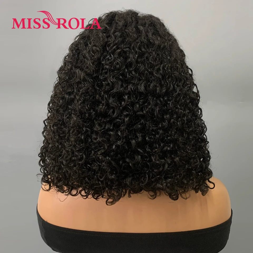 Miss Rola 12a Grade Remy Haar Perücke mit HD-Spitze 5x5 lockige Bob Perücken brasilia nische Spitze Front Echthaar Perücken vor gezupft schwarz