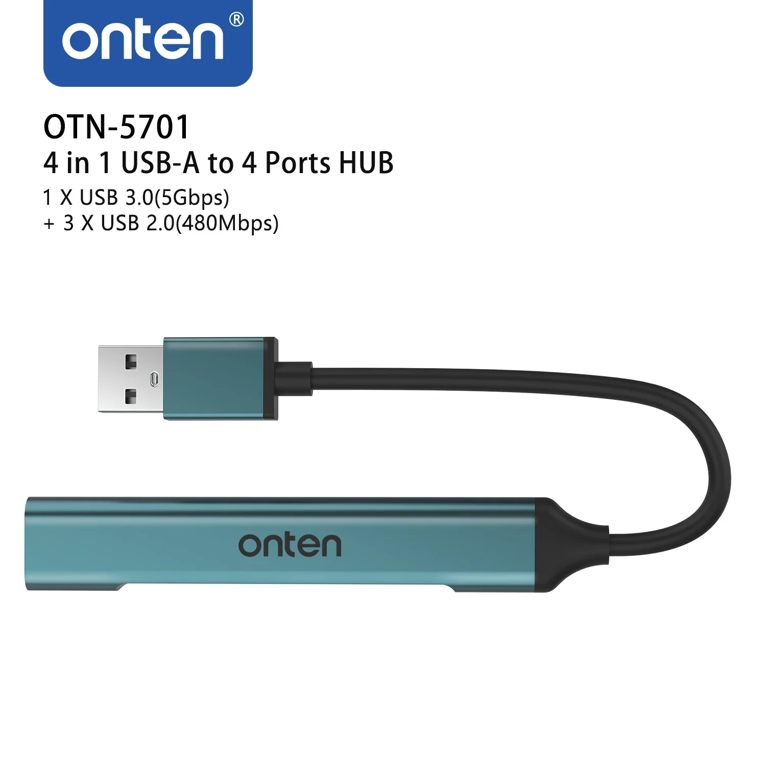 ONTEN USB 4-in-1 USB Type C to USB 3.0 HUB Multi Splitter High Speed 5Gbps For PC Computer Multiport Computer Accessories