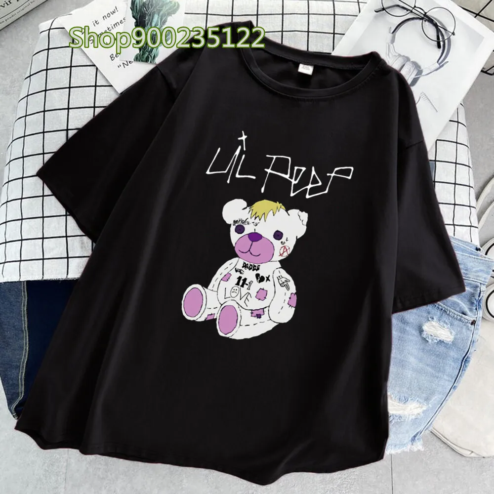 Streetwear tops Tee Printed Lil peep T-shirt women aesthetic summer harajuku clothes Hip pop graphic t shirts ropa de mujer