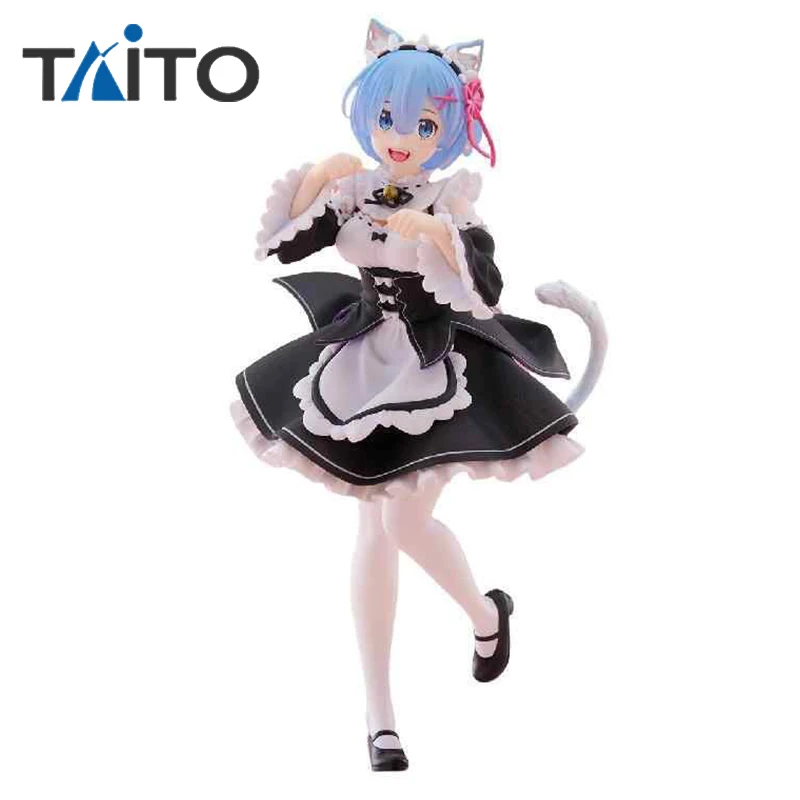 Genuine Original TAiTO Re:Life in A Different World From Zero Rem Anime Figure PVC 18CM Collectible Model Doll Ornament Toy Gift