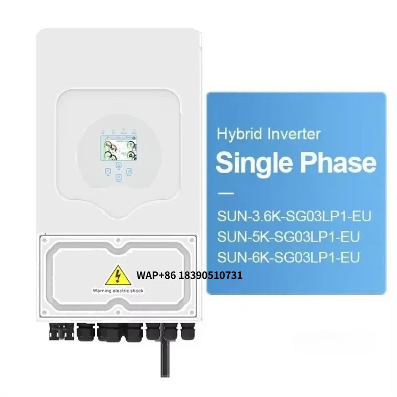 

Hybrid Inverter SUN-6K-SG03LP1-EU Single Phase LV 5KW 6KW Hybrid Inverter With Deye Battery for Solar Power System