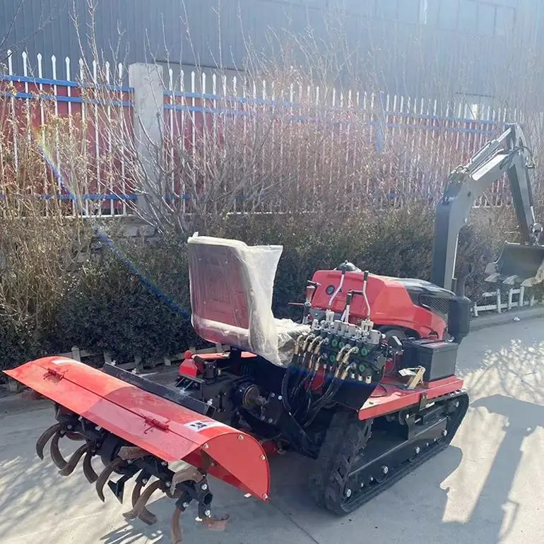 

Customized 25HP Diesel Crawler Tiller Paddy Field Leveling Ditching Fertilization Sowing