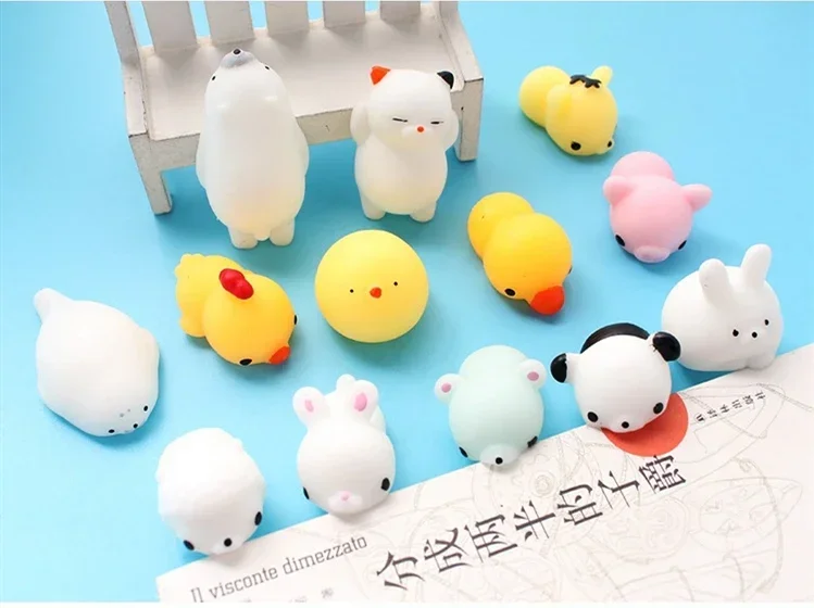 كرة ارتفاع موتشي لزجة لطيفة وناعمة للأطفال ، لعبة ضغط مضادة للإجهاد ، تخفيف التوتر ، هدية مثالية للاسترخاء #6