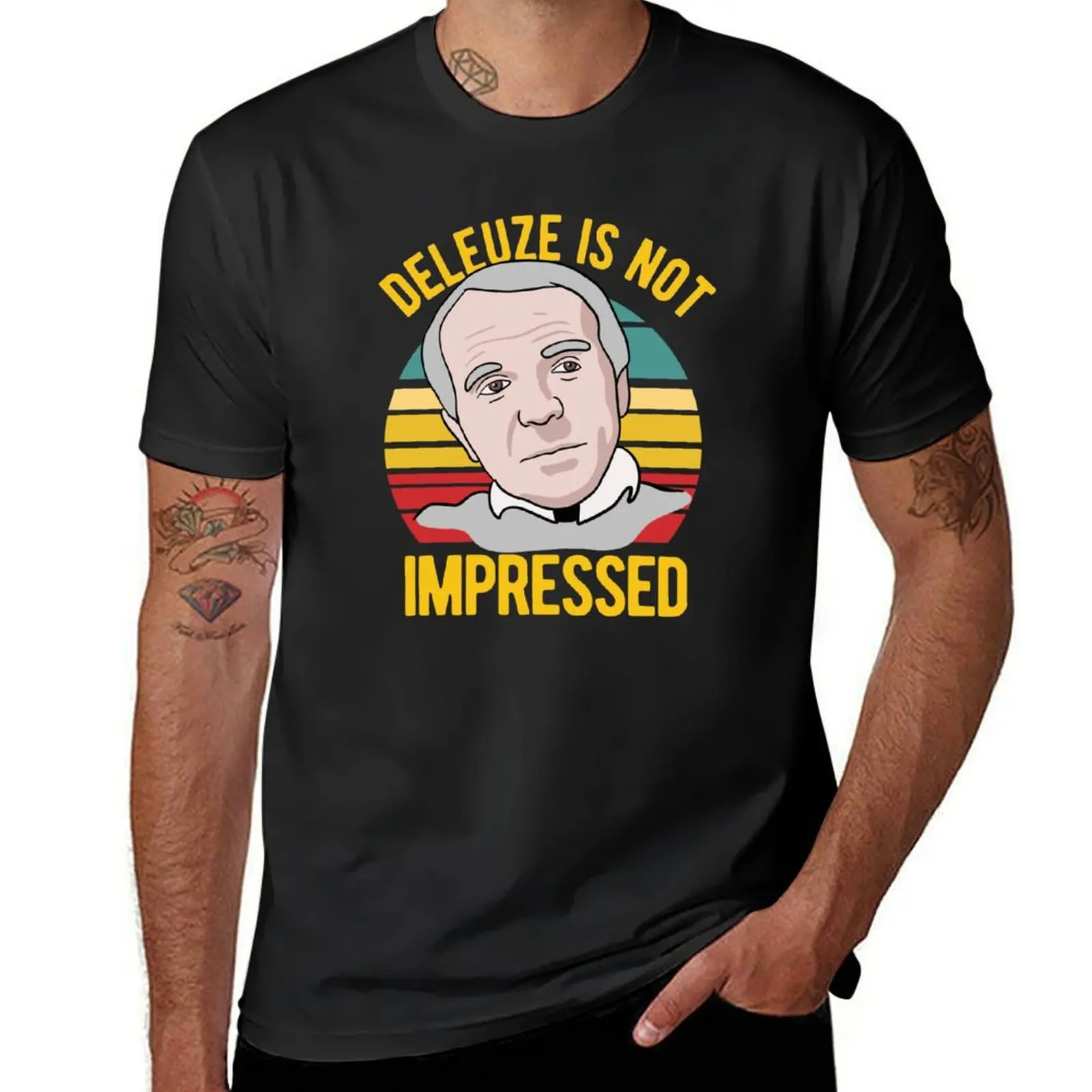 Deleuze Is Not Impressed - Philosophy T-Shirt plus sizes plain boys whites sports fans men t shirt