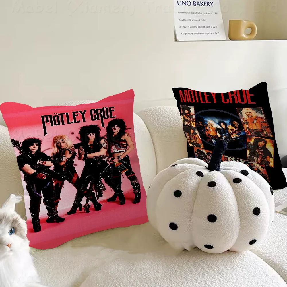 Popular Band Motley-C-cruesCushion Cover Car Throw Pillow Case For Sofa Car Christmas Gift 40x40cm 45x45cm