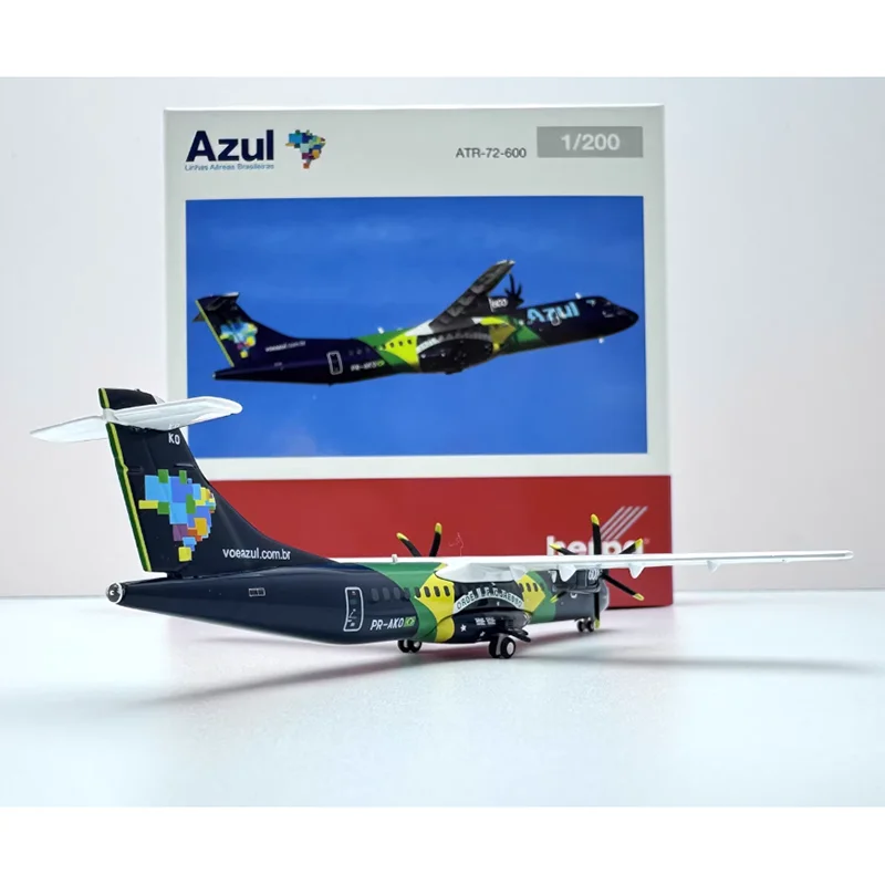 

Herpa литой под давлением масштаб 1/200 бразильский синий авиакомпания ATR-72 модель самолета из сплава коллекция декоративный орнамент подарок