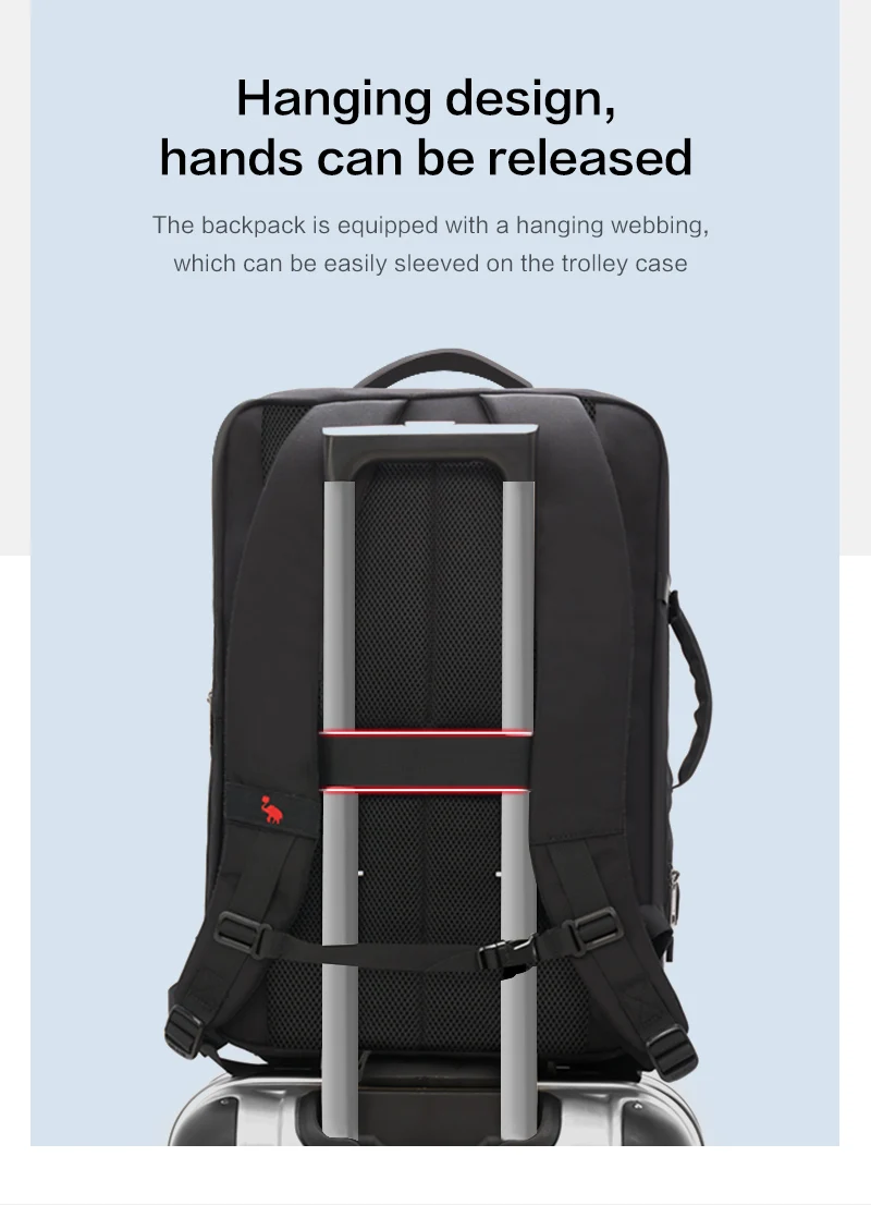 OIWAS Large Capacity Expandable Laptop Backpack USB Charging Port 17.3Inch Waterproof Business Travel Computer Bag for Men Women