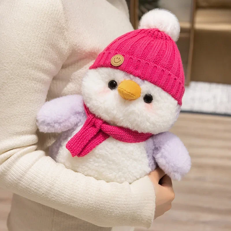 Muñeco de peluche de pingüino de peluche, juguete de peluche esponjoso, bonito regalo de vacaciones para niños y adultos, decoración de fiesta de cumpleaños y Navidad