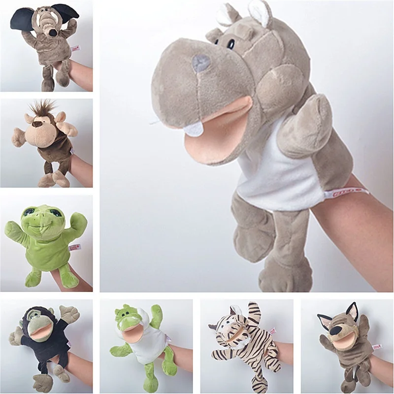 Ventriloquism Hand Puppets Plush Toys Kindergarten Show Hand-controlled Gloves Storytelling Animal Mouths Move Parent-child Game