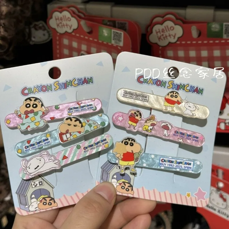 Заколки для волос Crayon Shin-chan: милые, красочные, креативные, новые, изысканные, модные, 6 штук, подарочные наборы