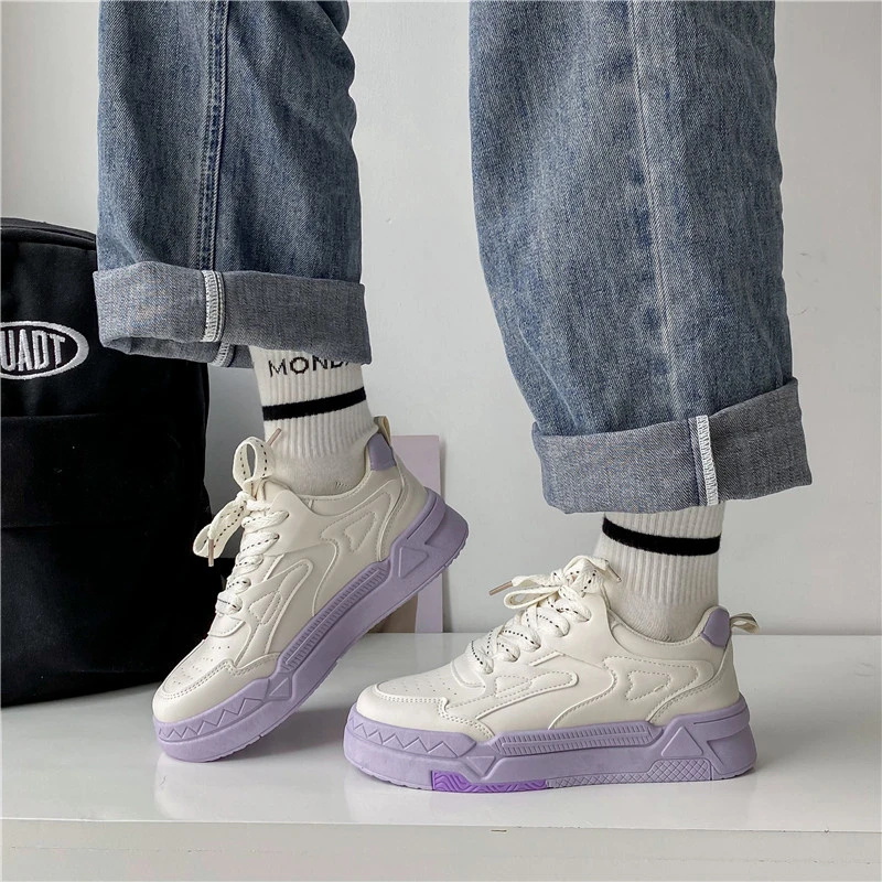 Women's Sneakers Purple Fashion Casual Woman Sneakers Tennis Female Vulcanized Shoes Spring Autumn Women's Sports Shoes New