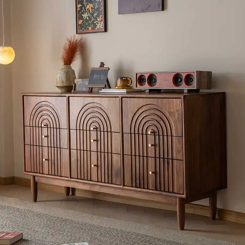 Настраиваемый винтажный прикроватный шкафчик для спальни с девятью грудью