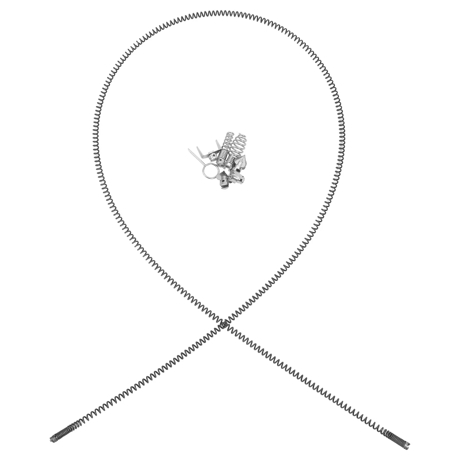 

Набор для прочистки труб: гибкий инструмент из пружинной стали с соединителем для ванной, кухни, туалета, канализации (1 шт.)