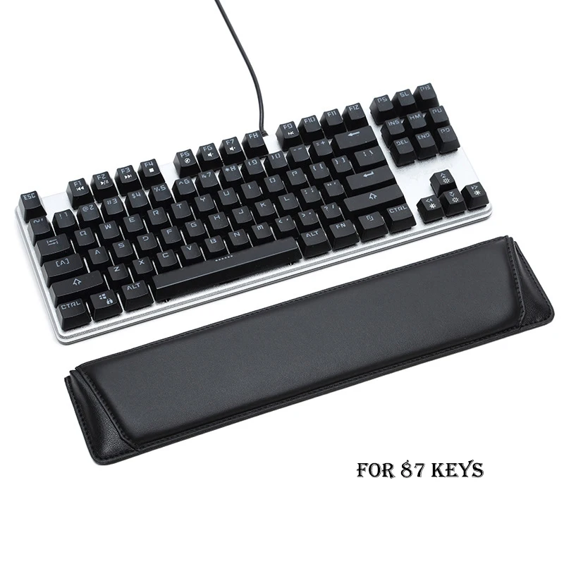 Heculas Alas Mouse Desain Bevel Sandaran Tangan Tangan Kulit PU untuk 87/104/108 Alas Keyboard Mekanis Pelindung Pergelangan Tangan