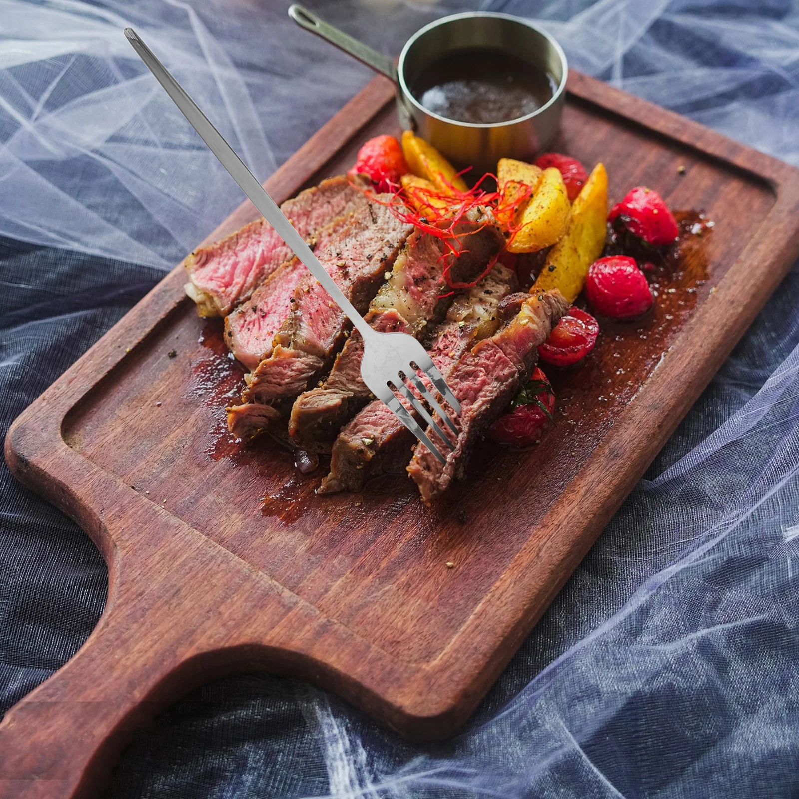 

6Sets Stainless Steel Tableware Cutlery Set Elegant Flatware for Western Food Steak Dinner Party Reusable Utensil Kit with