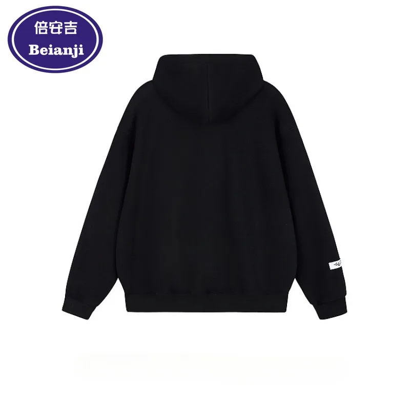 Beianji coat funny kitten fun print design men's retro vintage loose conventional autumn hoodie 2024