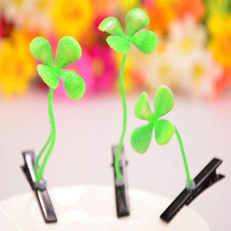 

5pcs Grass Plants Butterfly Sprout Hairpin Bean Sprout Hairpin Party Birthday Stage Performance Children's Hair Accessories