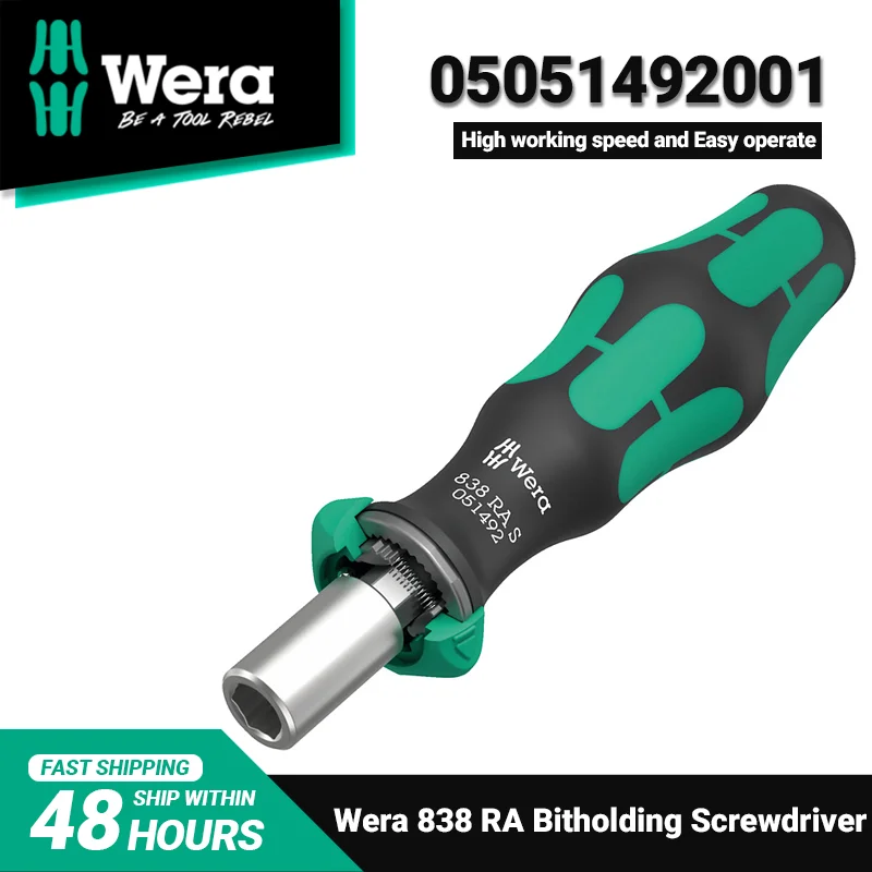 WERA 05051492001 838 RA S Bitholding Screwdriver with Ratchet 1/4