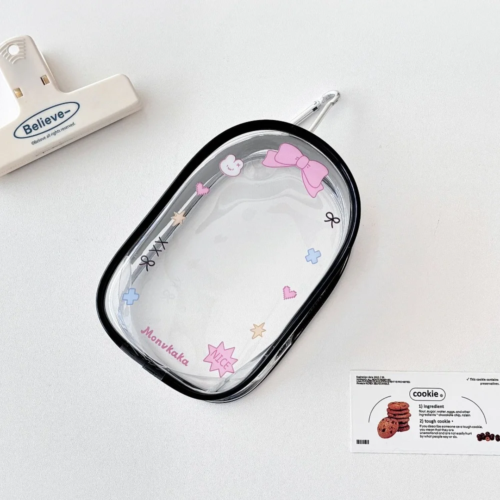 الكرتون تصميم 10 سنتيمتر شفافة دمية حقيبة عرض سستة دمية حقيبة التخزين واضح بولي كلوريد الفينيل في الهواء الطلق دمية عرض حقيبة إكسسوارات دمي