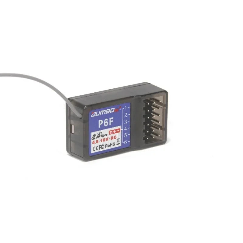 DUMBORC DDF-350 Transmitter 2.4G 10CH Digital Radio Remote Control with Gyro Receiver P6F for RC Car Boat Tank LCD FHSS System