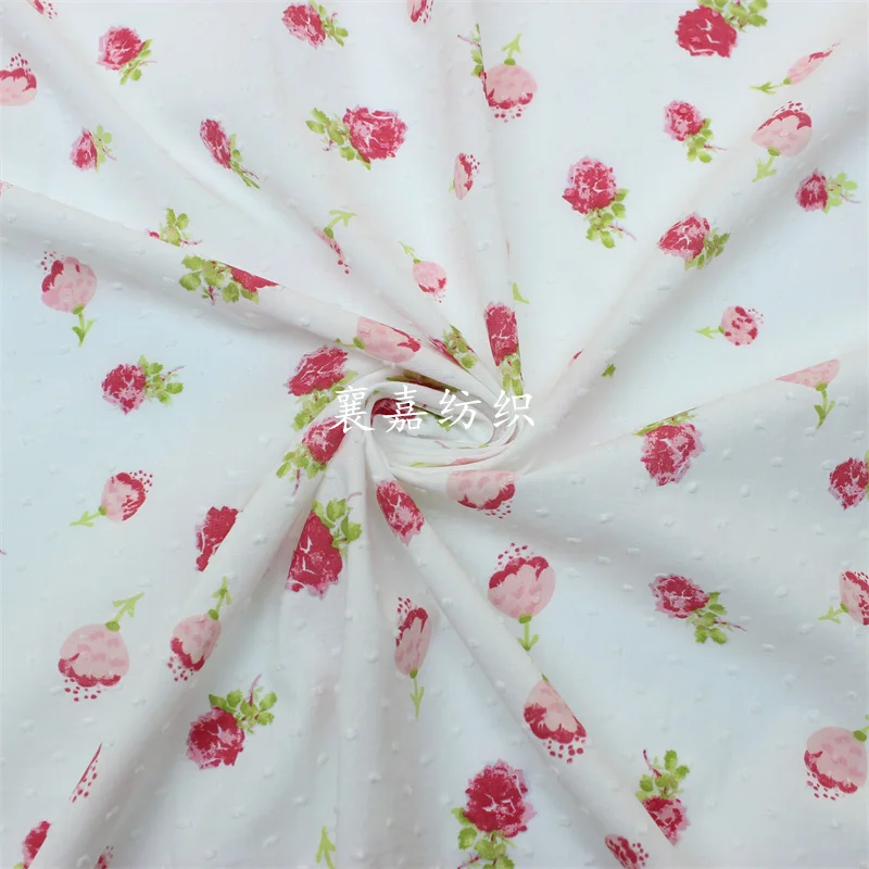 Soft and comfortable Cotton Fabric for Children\'s Clothing Sewing and DIY Handmade, Small Floral Print, 145x50cm