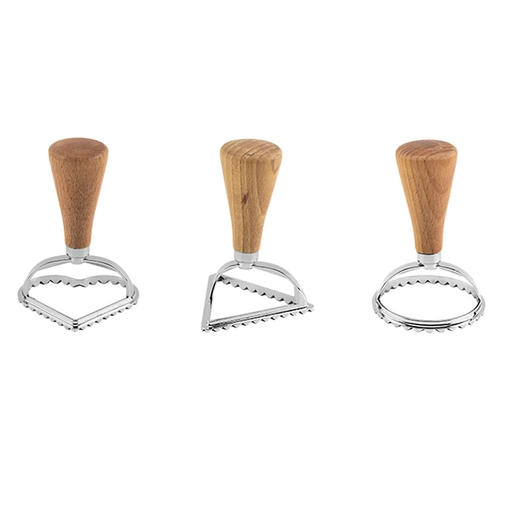 

3 Pcs Cookie Molds Biscuit Mold Cake-cutting Device Dumpling Wrapper Maker High-quality Alloy Wood Various Shapes Easy