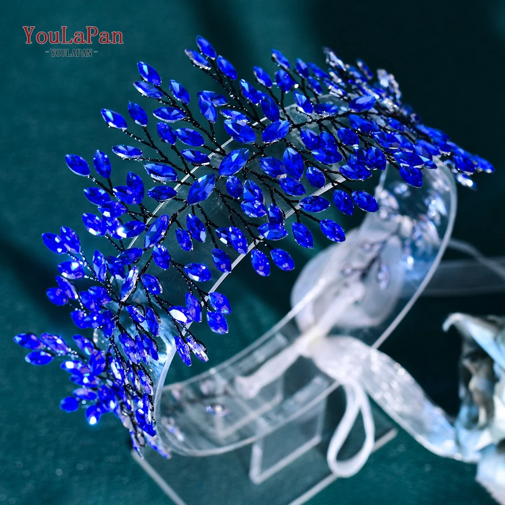 

YouLaPan Wedding Bridal Headband Handmade Rhinestones Headpiece Multi Colored Hair Accessories Banquet Party Hair Band HP237