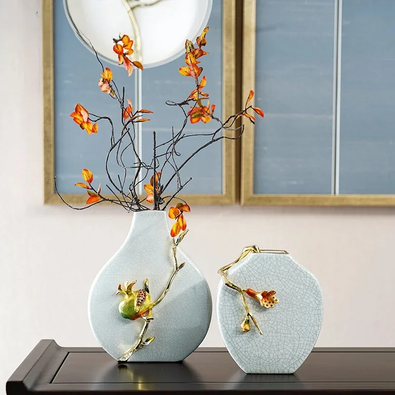 

Modern Light Luxury Enamel Color Living Room Creative New Chinese Style Hallway TV Cabinet Decoration