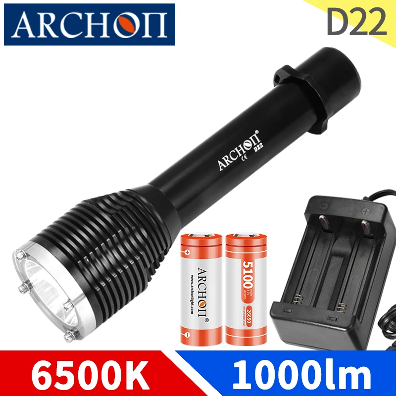 

D22 Scuba diving light Dive flashligh Dive torch Underwater 100m Dive lighting lamp Hunting Outdoor Adventure Rescue Sea fishing