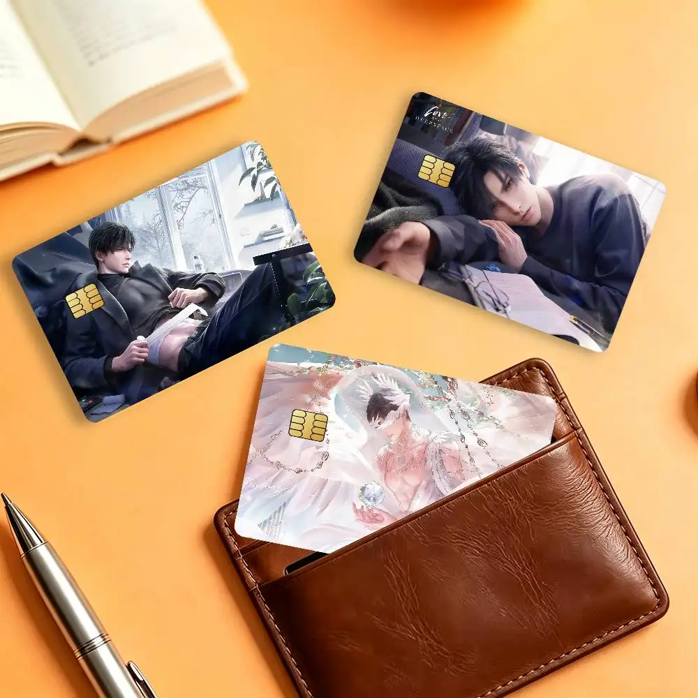 Game Love and Deepspace Zayne Matte Card Stickers For Credit Cards Debit Cards And Transit Cards 4Pcs