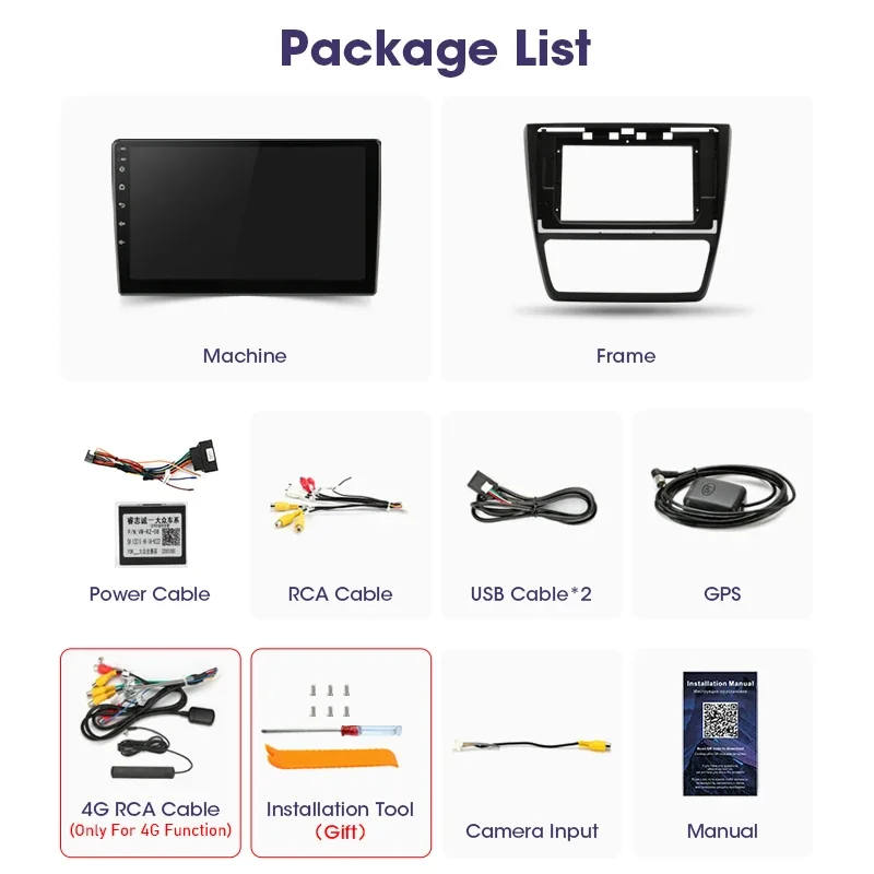 Radio Multimedia con GPS para coche, reproductor de vídeo estéreo con Android 12, 2 Din, 4G, Carplay, WIFI, para Skoda Yeti 5L 2009-2014